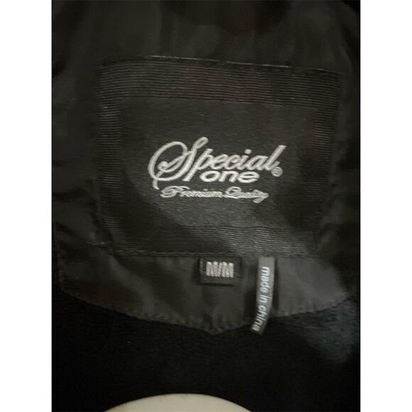 Special One Women's Black Puffer Jacket M Faux Fur Hood Winter Casual - Picture 11 of 11